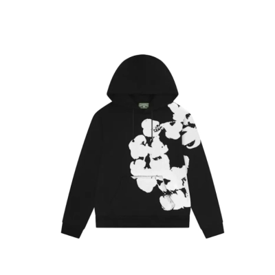 Denim Tears Big Cotton Wreath Hoodie Black 01
