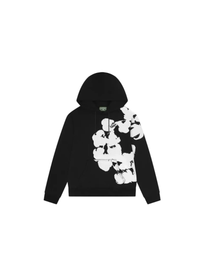 Denim Tears Big Cotton Wreath Hoodie Black 01