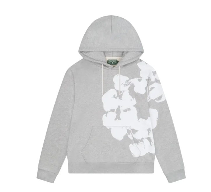 Denim Tears Big Cotton Wreath Hoodie Grey