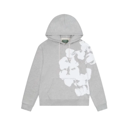 Denim Tears Big Cotton Wreath Hoodie Grey 01