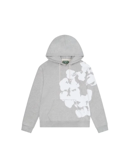 Denim Tears Big Cotton Wreath Hoodie Grey 01