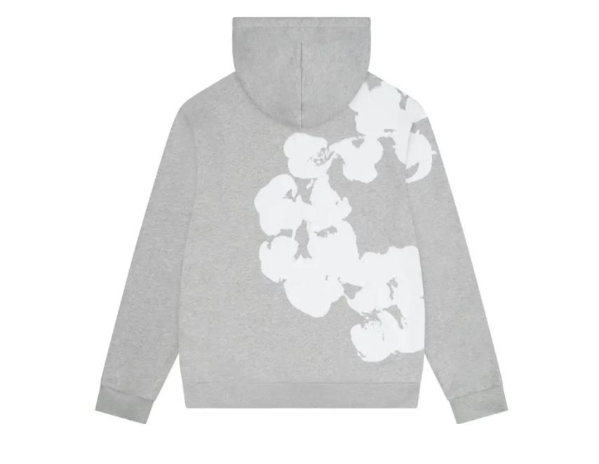 Denim Tears Big Cotton Wreath Hoodie Grey