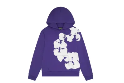 Denim Tears Big Cotton Wreath Hoodie Purple 01