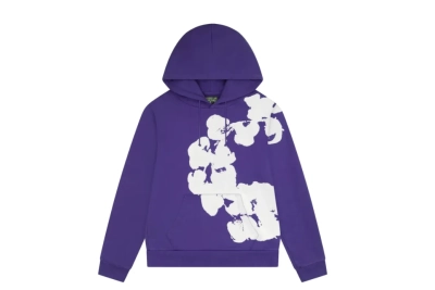Denim Tears Big Cotton Wreath Hoodie Purple 01