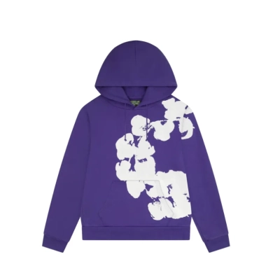 Denim Tears Big Cotton Wreath Hoodie Purple 01