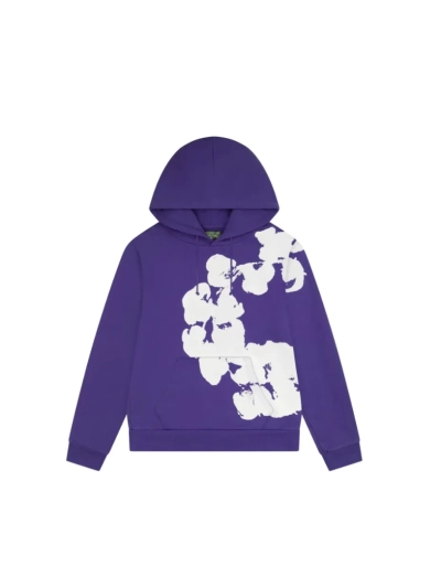 Denim Tears Big Cotton Wreath Hoodie Purple 01