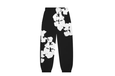 Denim Tears Big Cotton Wreath Sweatpants Black 02