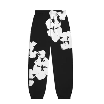 Denim Tears Big Cotton Wreath Sweatpants Black 02
