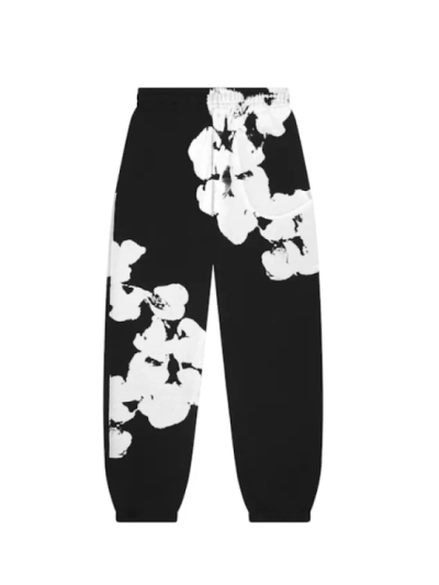 Denim Tears Big Cotton Wreath Sweatpants Black 02
