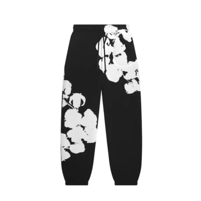 Denim Tears Big Cotton Wreath Sweatpants Black 01