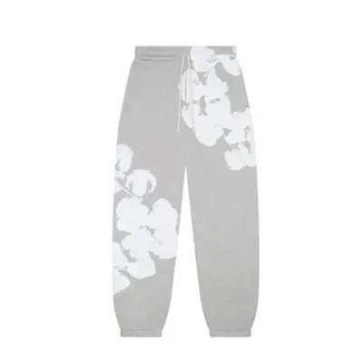 Denim Tears Big Cotton Wreath Sweatpants Grey 02