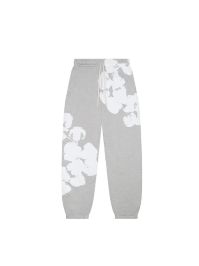 Denim Tears Big Cotton Wreath Sweatpants Grey 02