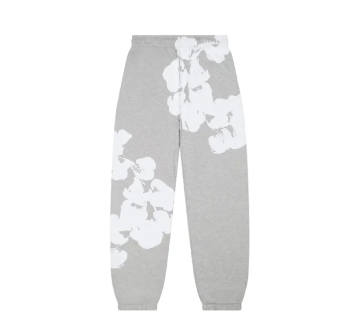 Denim Tears Big Cotton Wreath Sweatpants Grey