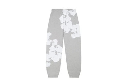 Denim Tears Big Cotton Wreath Sweatpants Grey 01