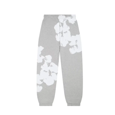 Denim Tears Big Cotton Wreath Sweatpants Grey 01