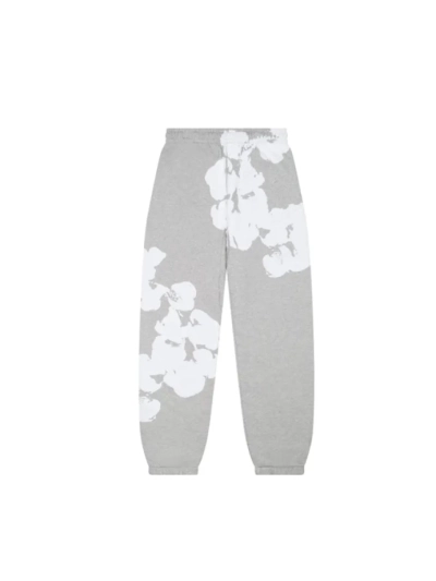 Denim Tears Big Cotton Wreath Sweatpants Grey 01
