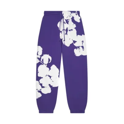 Denim Tears Big Cotton Wreath Sweatpants Purple 01