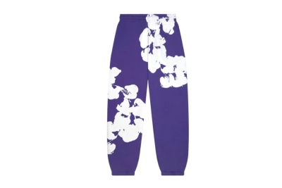 Denim Tears Big Cotton Wreath Sweatpants Purple 02
