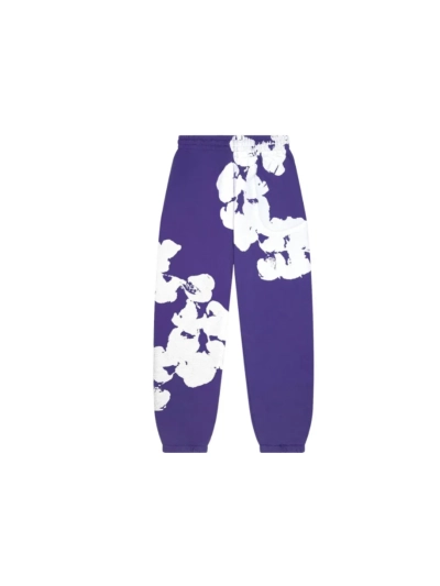 Denim Tears Big Cotton Wreath Sweatpants Purple 02