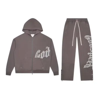 Godspeed OG Logo V2 Sweatsuit Stone Grey 01