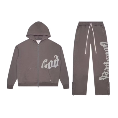 Godspeed OG Logo V2 Sweatsuit Stone Grey 01
