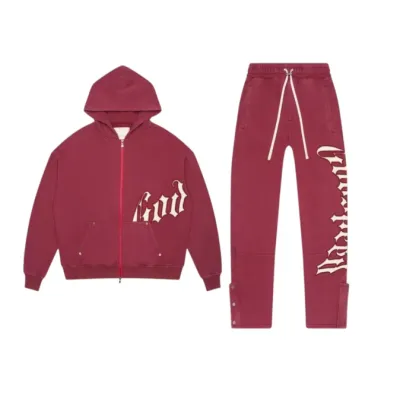 Godspeed OG Logo V2 Sweatsuit Burgundy 01