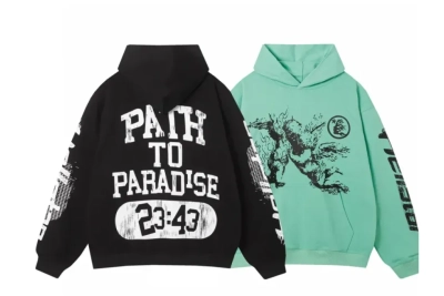 Hellstar Path To Paradise Hoodie #3098 Black/Green 01