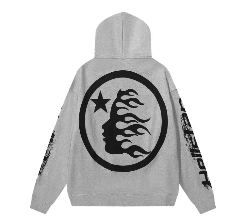 Hellstar Speed Hoodies #2230 Black Grey