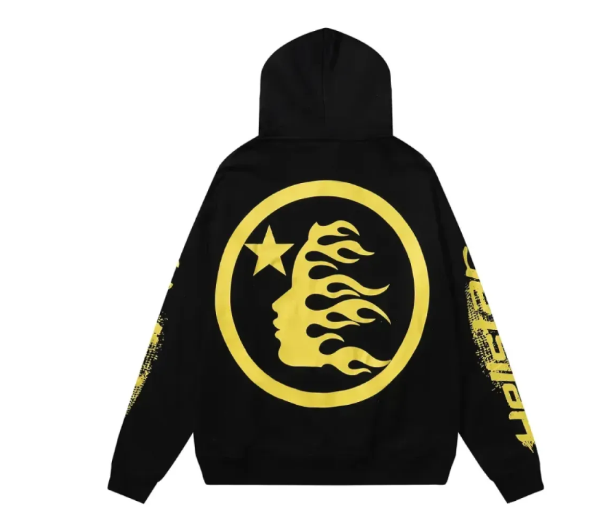 Hellstar Speed Hoodies #2230 Black Yellow