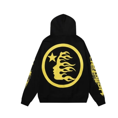 Hellstar Speed Hoodies #2230 Black Yellow 02