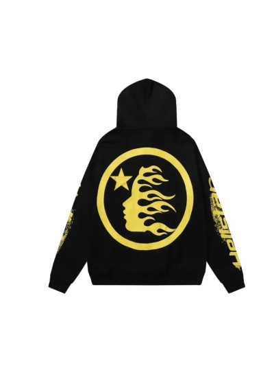 Hellstar Speed Hoodies #2230 Black Yellow 02