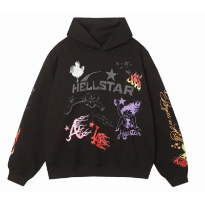 Hellstar Studio Summer Love Hoodie #3100 Black 01