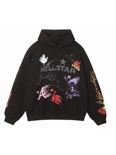 Hellstar Studio Summer Love Hoodie #3100 Black 01