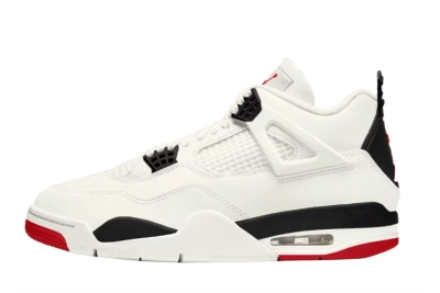 PKGoden Air Jordan 4 Retro White Black And Red IM4002-100 01