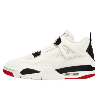 PKGoden Air Jordan 4 Retro White Black And Red IM4002-100 01