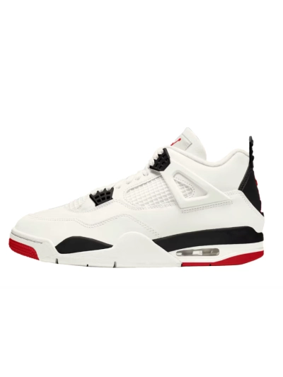 PKGoden Air Jordan 4 Retro White Black And Red IM4002-100 01