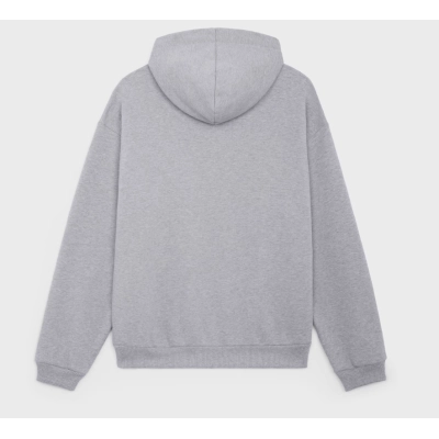 Celine Loose Hoodie In Cotton Fleece Light Grey 02