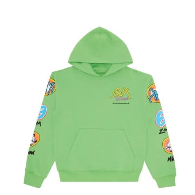 Chrome Hearts  Matty Boy Sex Records Hoodie Green 01