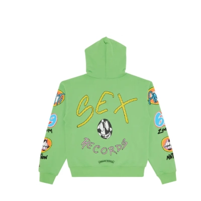Chrome Hearts  Matty Boy Sex Records Hoodie Green 02