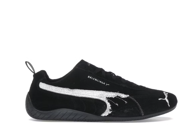PKGoden Balenciaga x Puma Speedcat Suede Distressed Black White