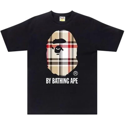 BAPE Check By Bathing Ape Tee 'Black/Beige 01