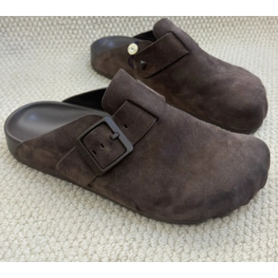 PKGoden Balenciaga Sunday Suede Mules Dark Brown 02