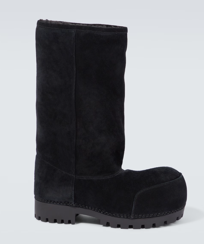 PKGoden Balenciaga Alaska Fur High Boot Black