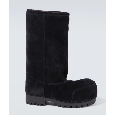 PKGoden Balenciaga Alaska Fur High Boot Black 01