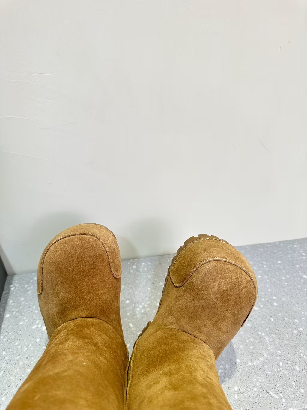 PKGoden Balenciaga Alaska Fur High Boot Brown