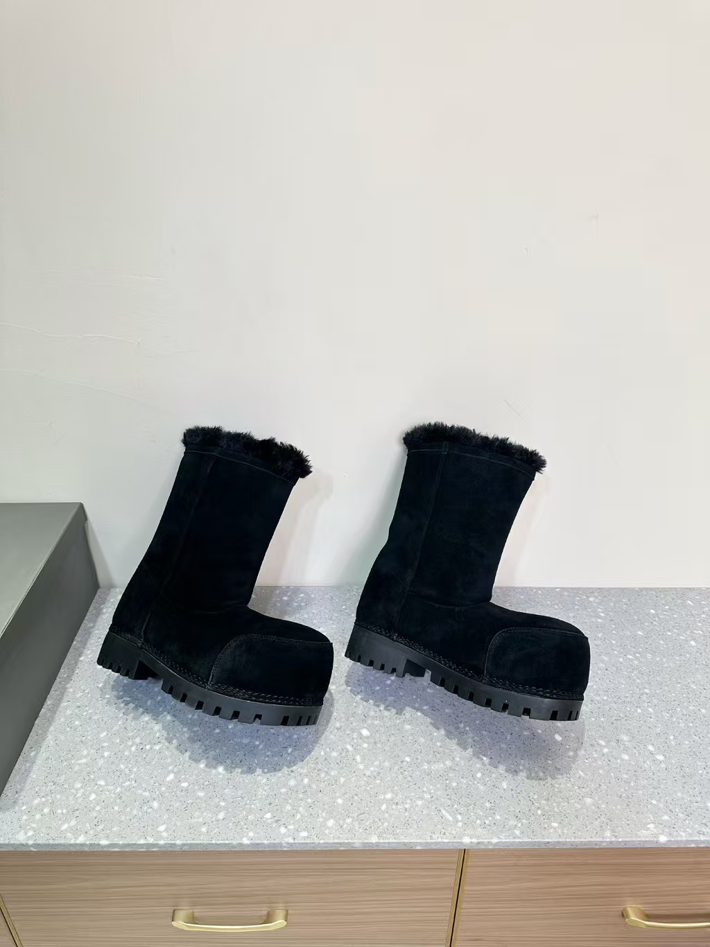 PKGoden Balenciaga Alaska Low Boot Black Suede 802204-WBFC1-1000