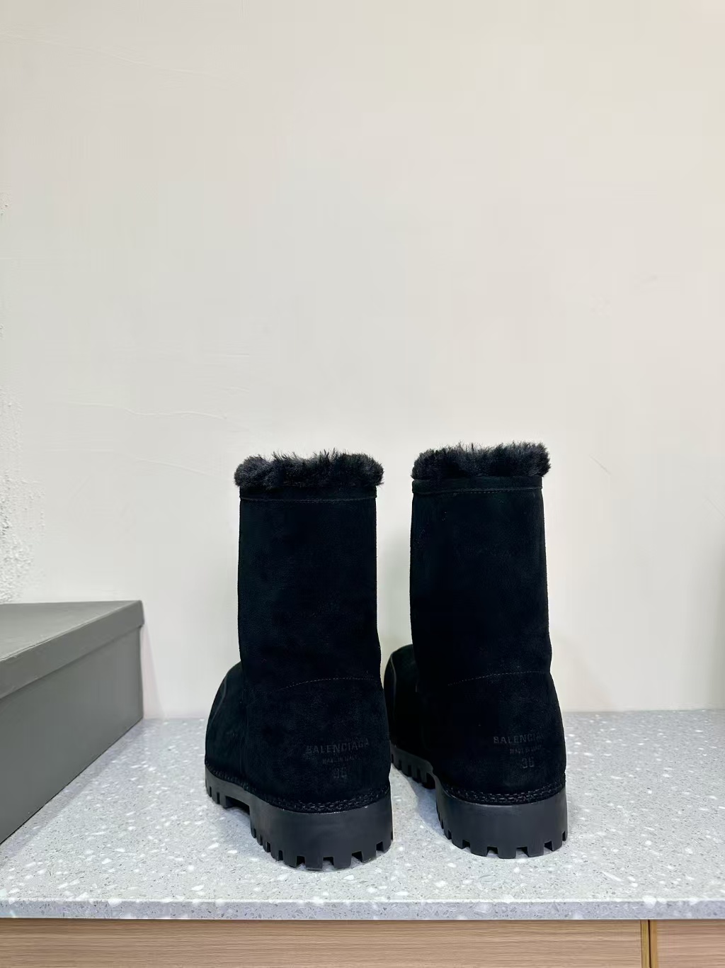 PKGoden Balenciaga Alaska Low Boot Black Suede 802204-WBFC1-1000