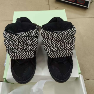 Lanvin Curb Sneaker Black Brown 02