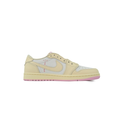Uabat Travis Scott x Air Jordan 1 Low Reverse Hook Powder IQ7604-100 02