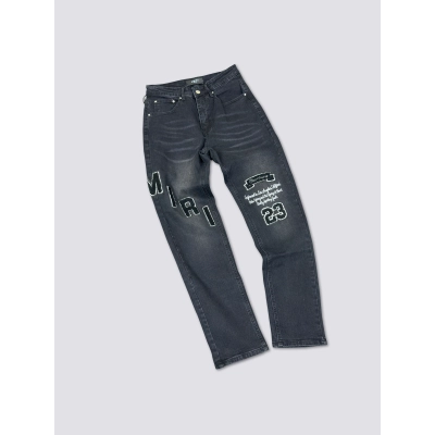 AMIRI New Washed Towel Embroidered Logo Jeans,A044 01